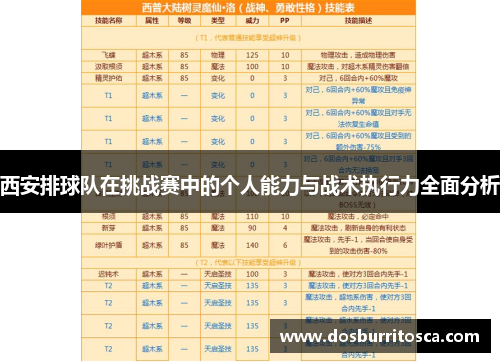 西安排球队在挑战赛中的个人能力与战术执行力全面分析